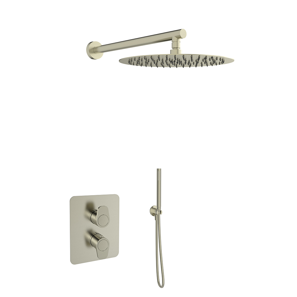 Conjunto empotrado, cobre cepillado