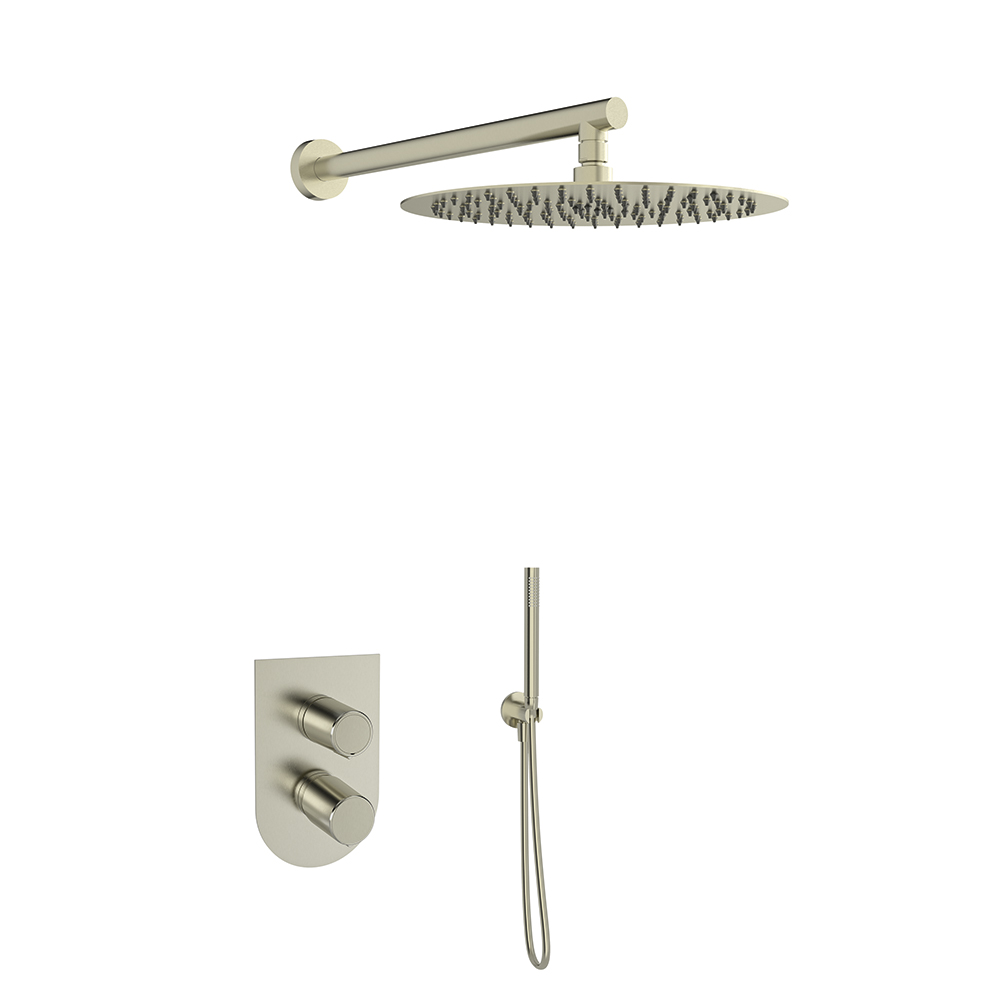 Conjunto empotrado, níquel cepillado