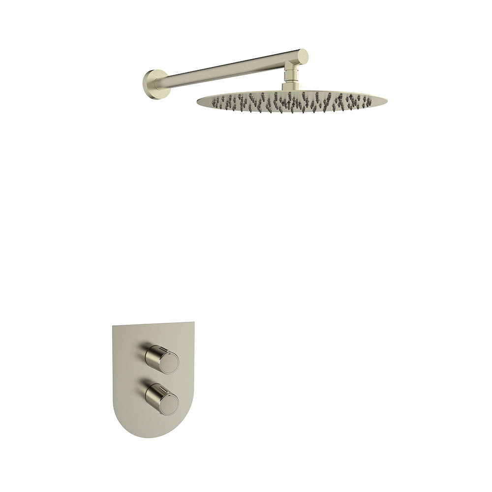 Conjunto empotrado, níquel cepillado