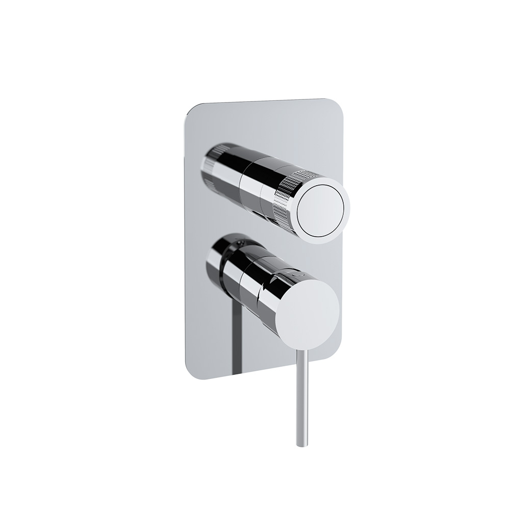 Mamma Mia, 3 ways wall mounted shower mixer, bright stainless steel
