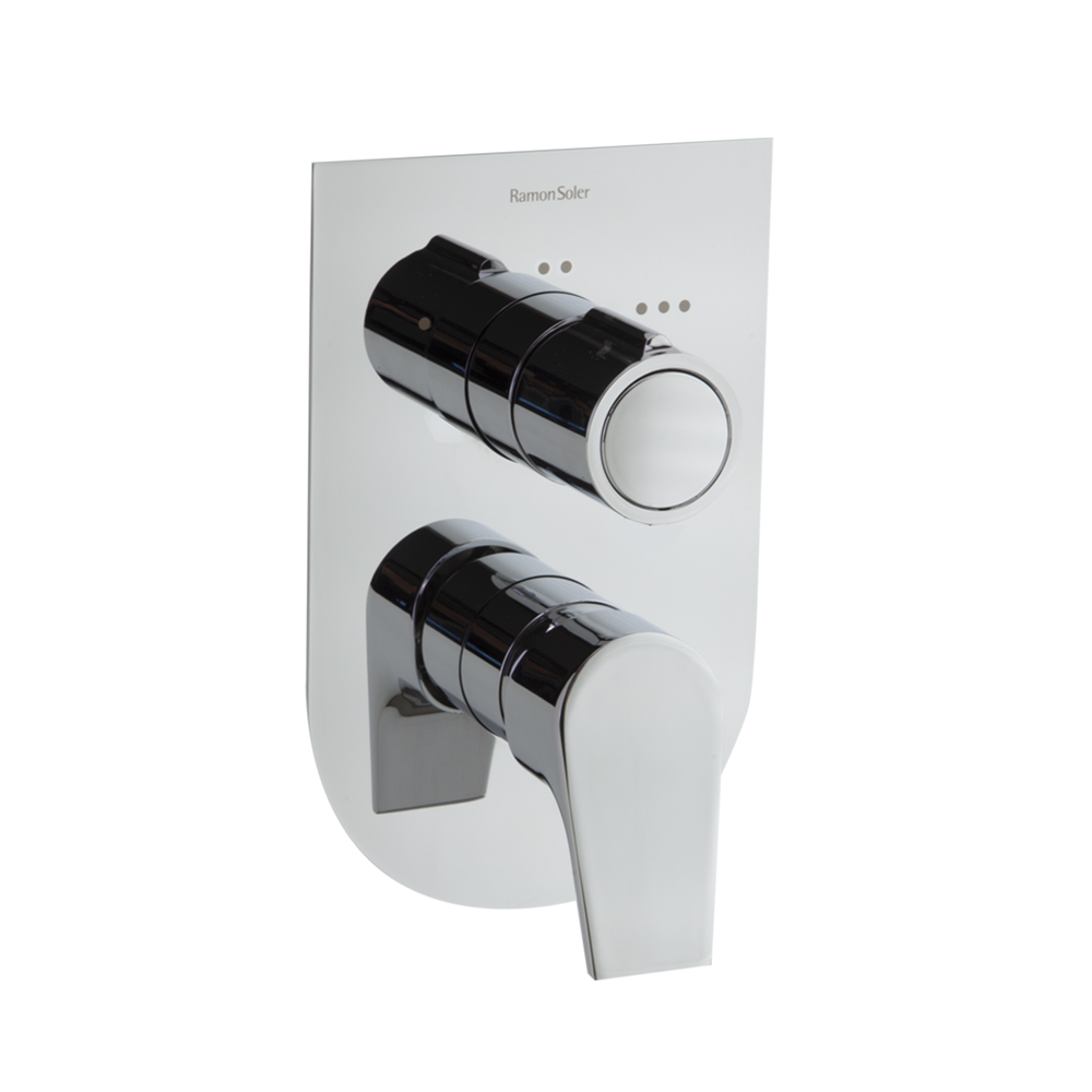Single lever 3 way concealed shower valve with metalic plate without shower kit