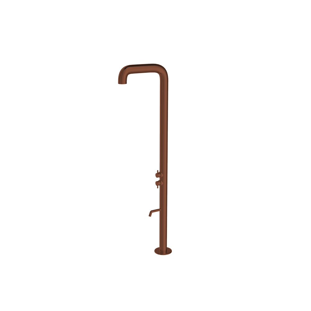 Columna de ducha, cobre cepillado