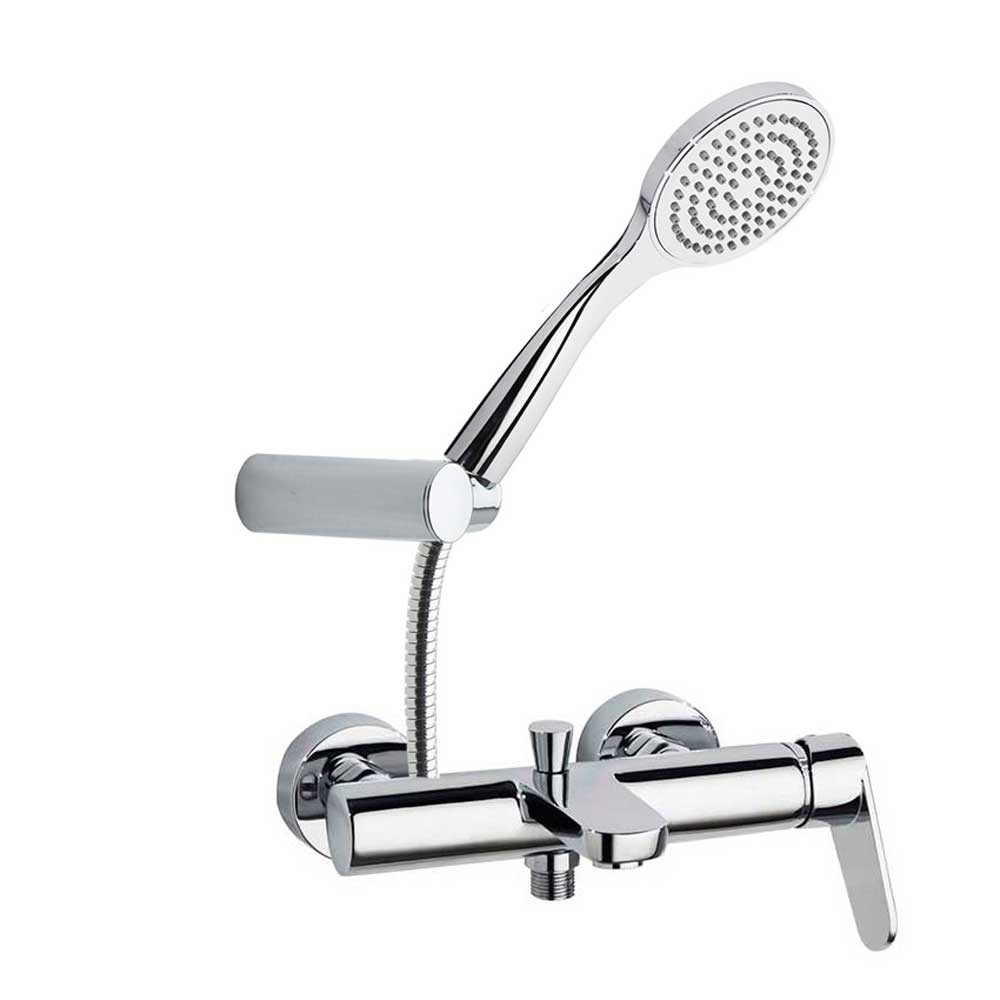 Alexia,conjunto monomando de baño-ducha con equipo de ducha,cromo