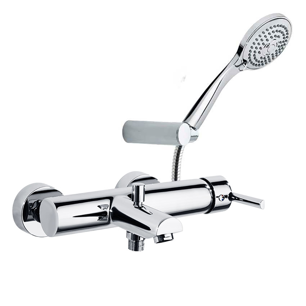 Drako,Breeam,conjunto monomando de baño-ducha con equipo de ducha 6L,cromo