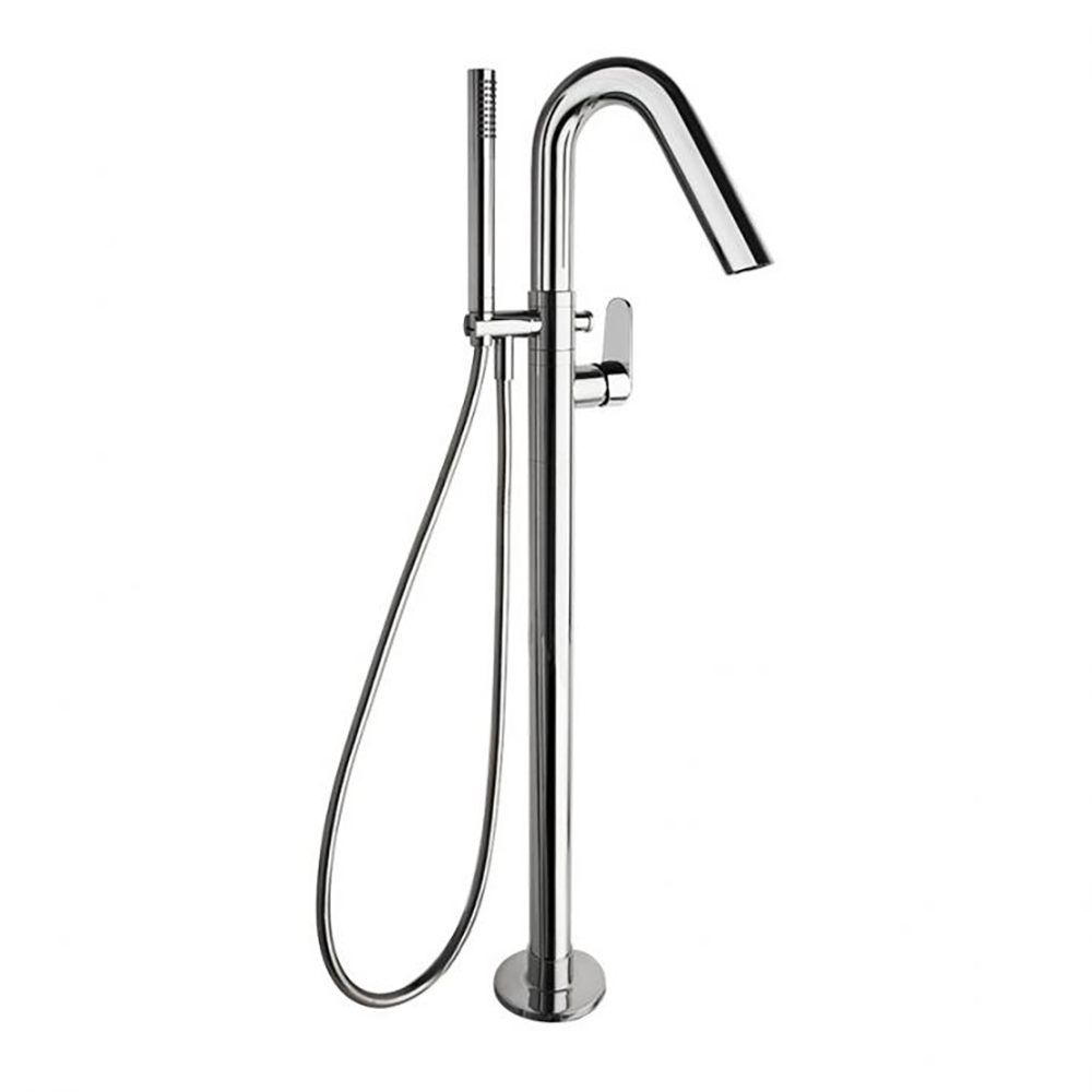 Alexia, columna monomando para bañera con equipo de ducha, cromo