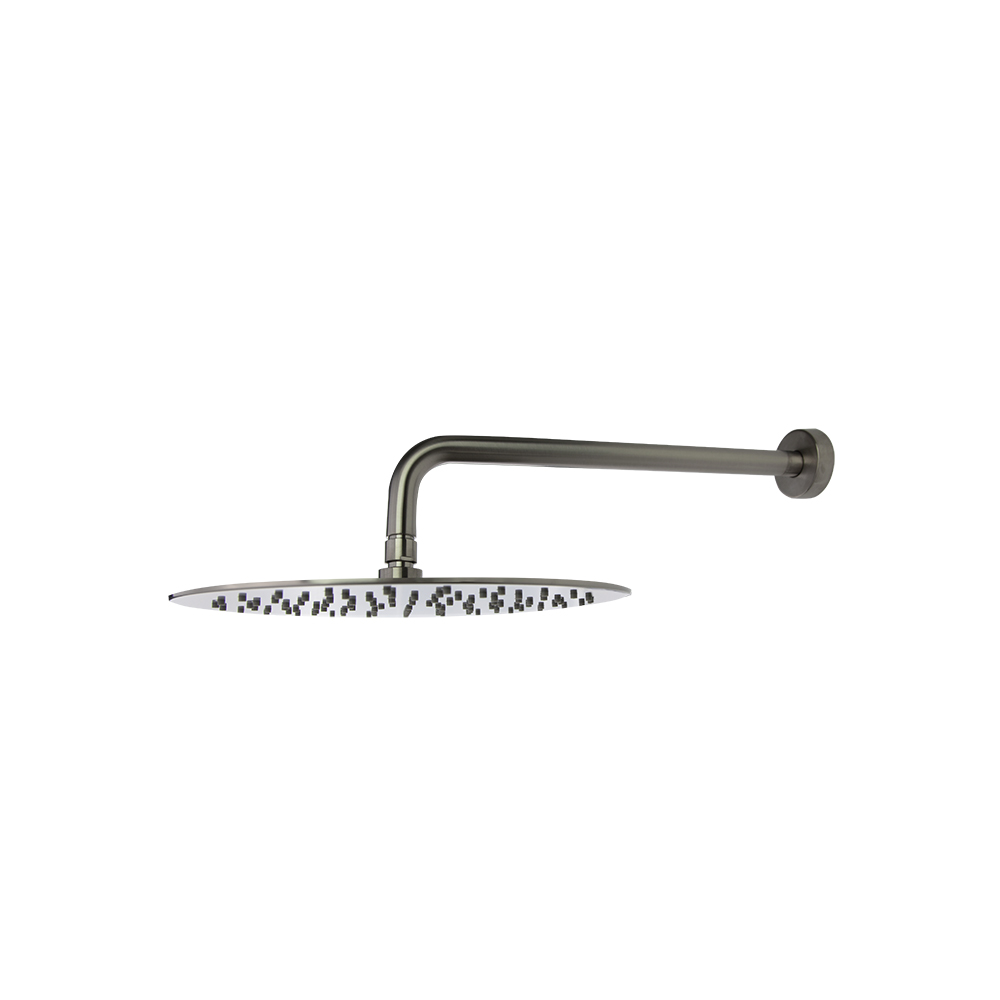 Rociador de ducha níquel cepillado, de metal XL extraplano Ø300mm a pared