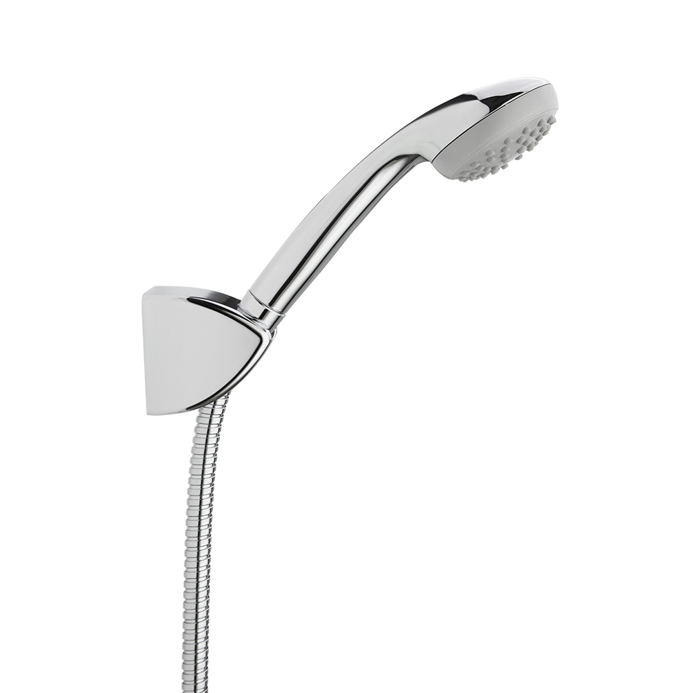 Conjunto de ducha con ducha de mano y soporte de pared,cromo