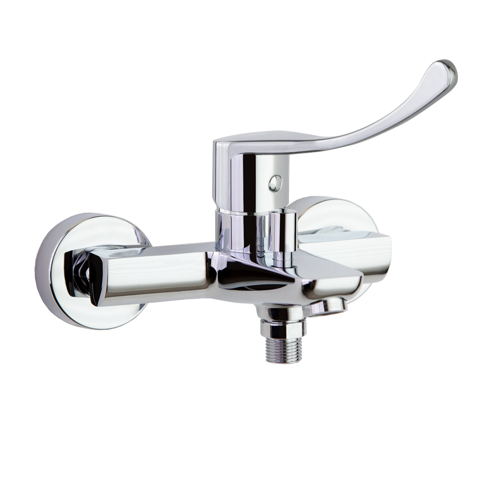 New Fly, Breeam, single-lever bath-shower mixer with medical handle, chrome