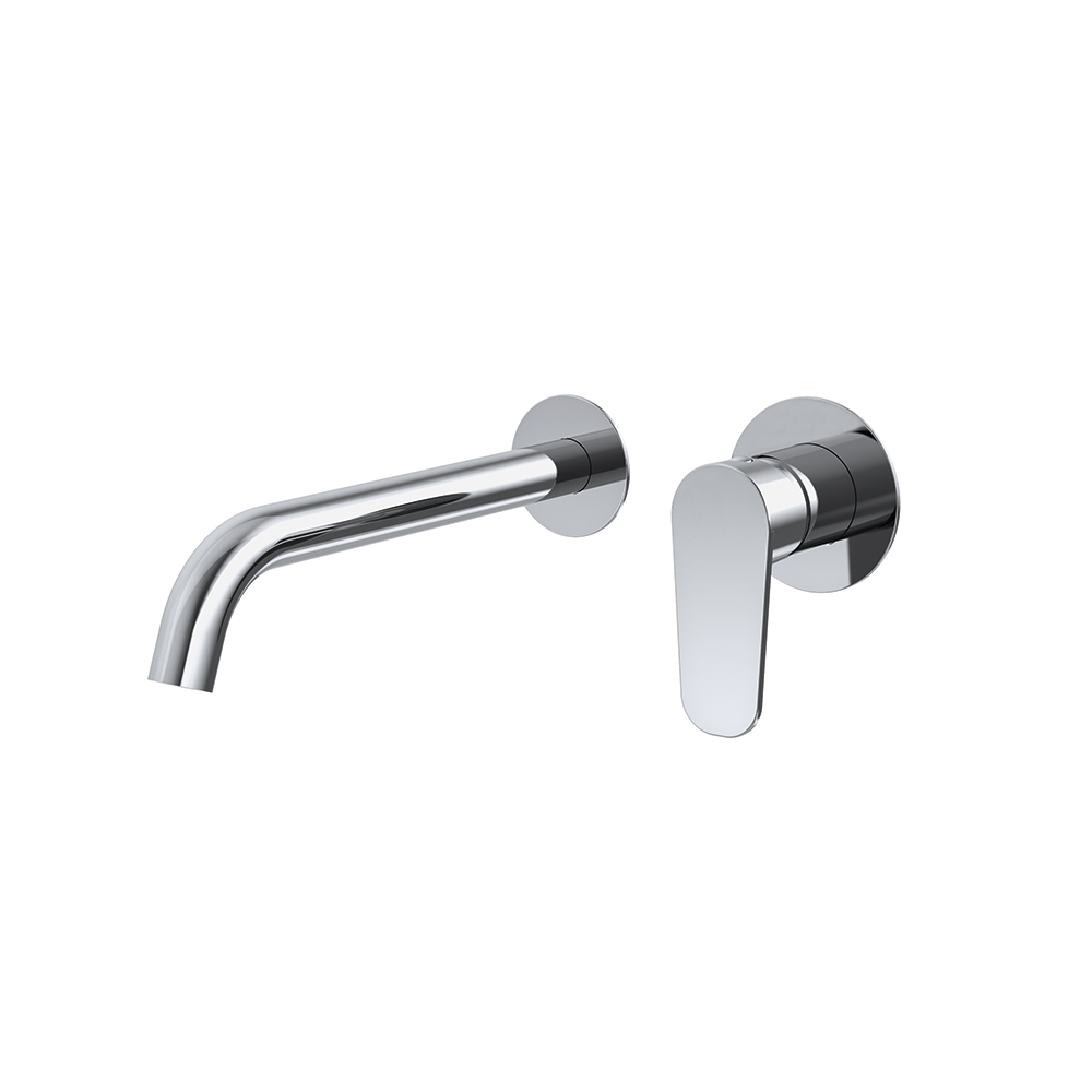 Alexia,Breeam,monomando de lavabo empotrado mural con caño de 24 cm,cromo