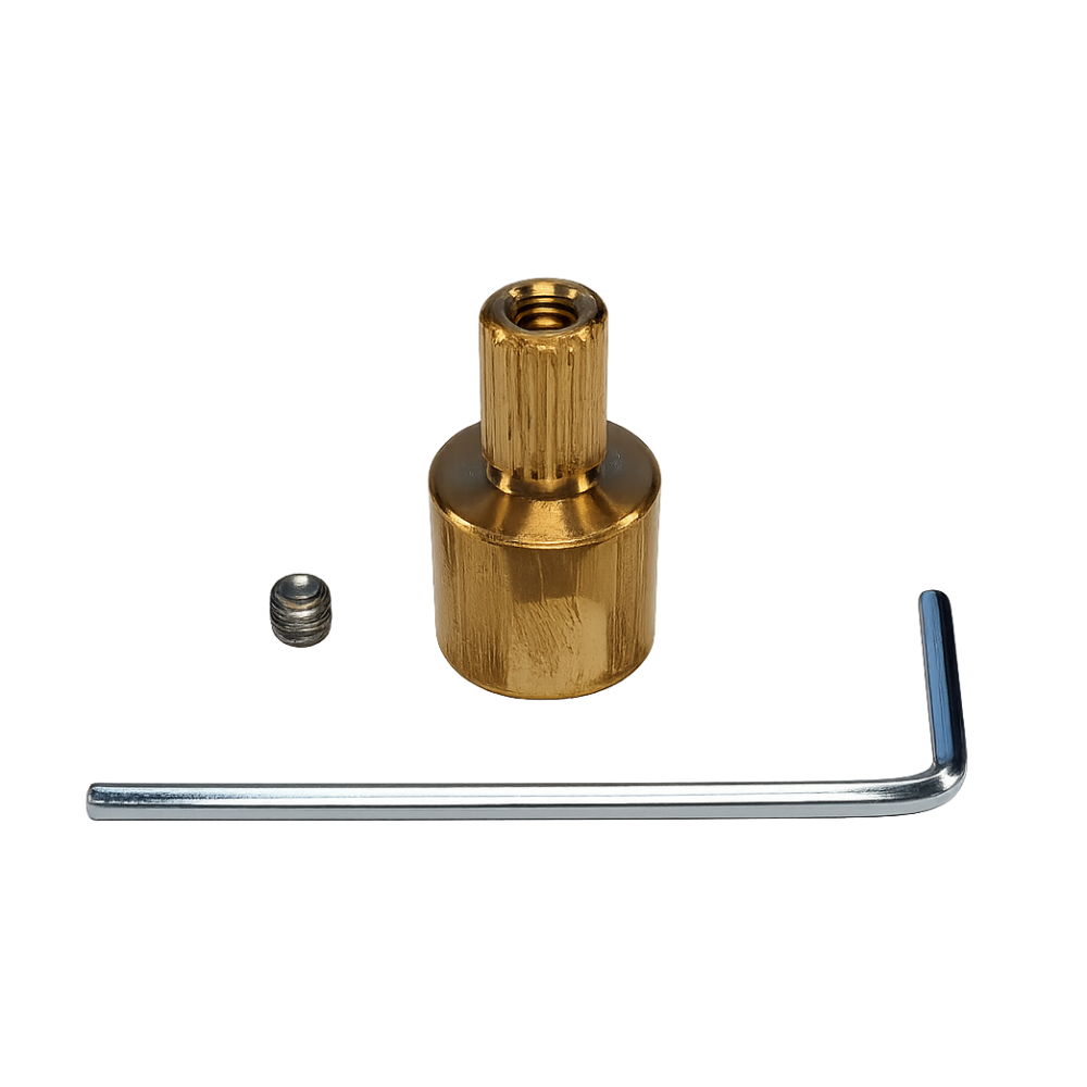 Adaptador estriado y llave de paso