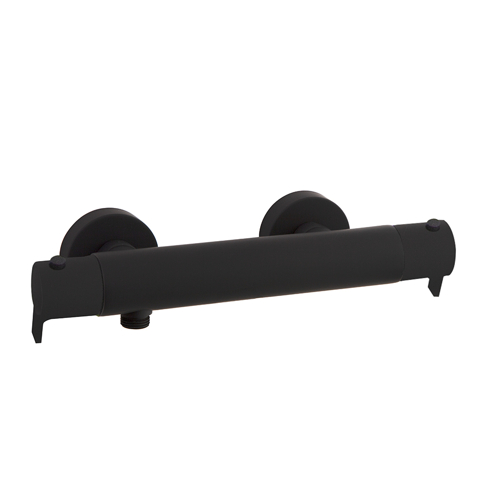 Blautherm, thermostatic shower faucet, matte black finish
