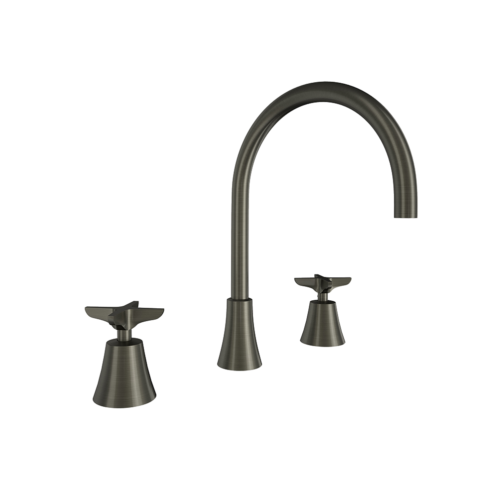 Adagio, fregadero de repisa con caño giratorio de 190mm, grafito