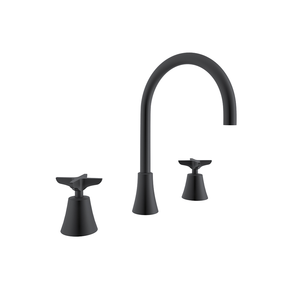 Adagio,fregadero de repisa con caño giratorio de 170mm,negro mate