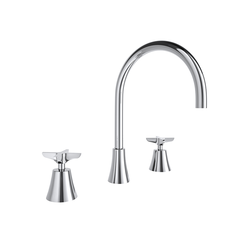 Adagio, fregadero de repisa con caño giratorio de 190mm, cromo