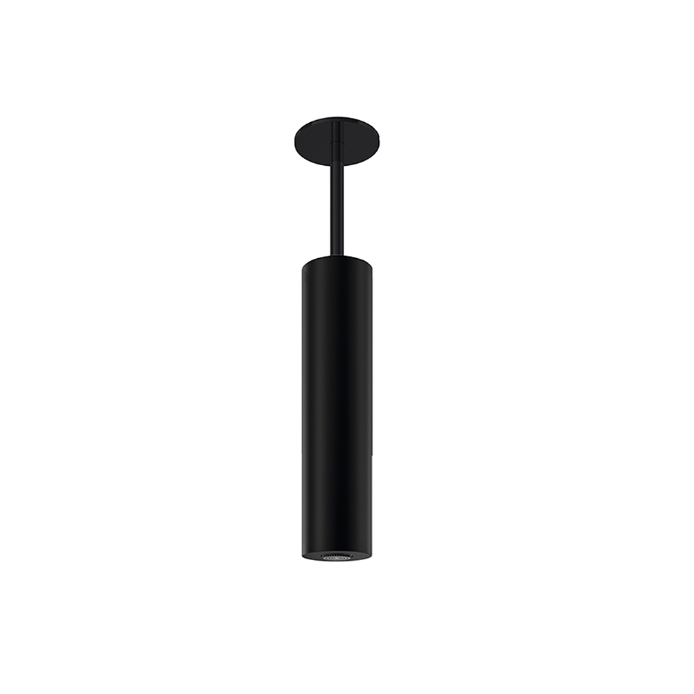 Tríada,conjunto de brazo de techo con rociador cilíndrico de 200 mm,negro mate