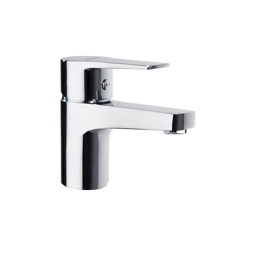 Titanium, single-lever basin mixer, chrome