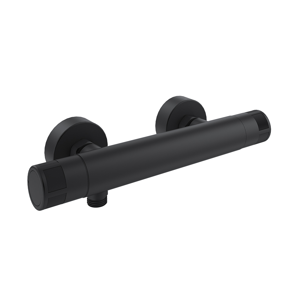 Monotech, monocontrol de ducha 6 unidades, negro mate