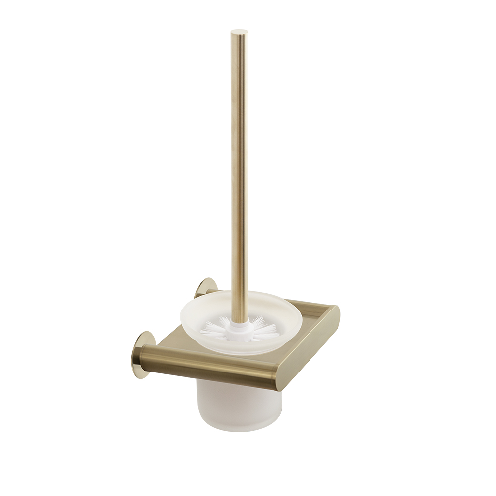 Ergos,escobillero de pared para baño,oro cepillado