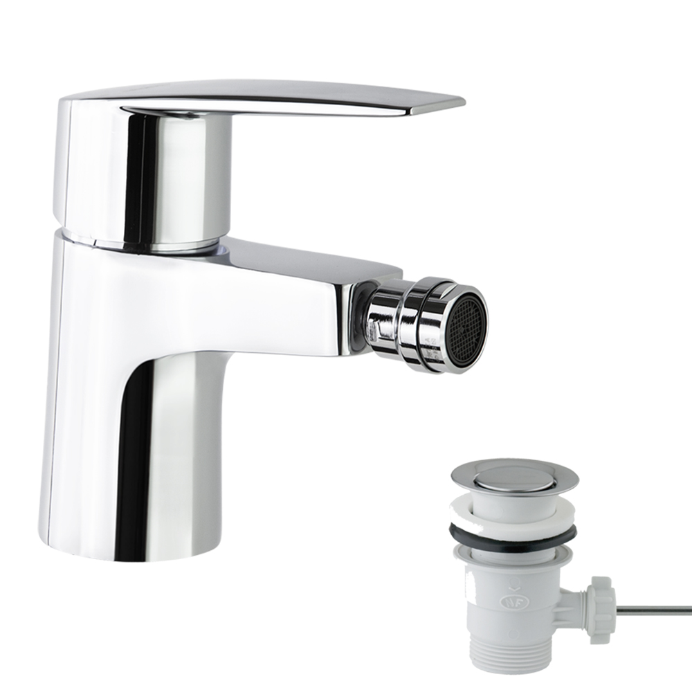 Civic, Einhebel-Bidetarmatur mit automatischem 1¼"-Ventil, Chrom