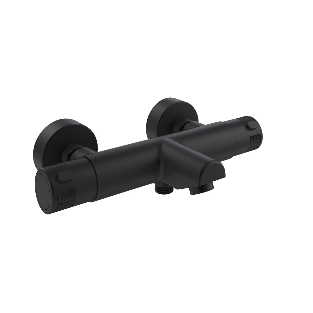 Termotech,termostático de baño-ducha, negro mate