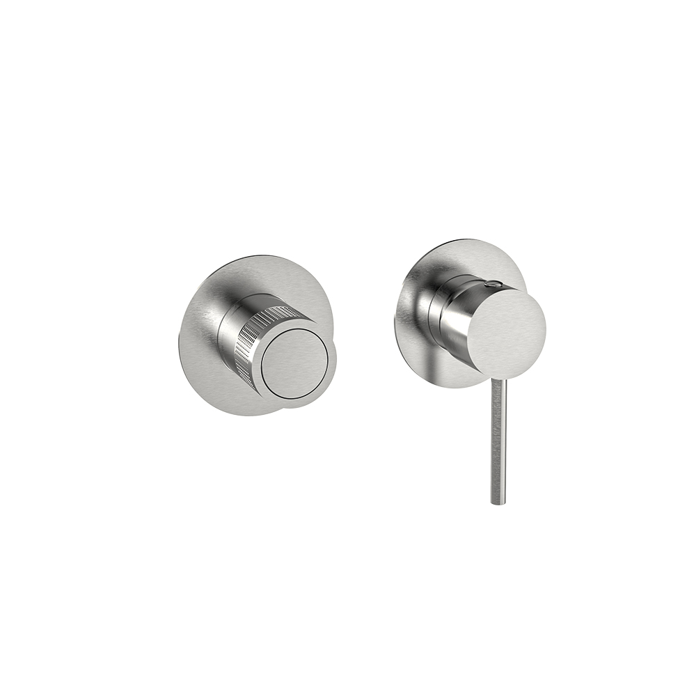 Mamma Mia, 2 ways horizontal wall mounted shower mixer, brushed stainless steel