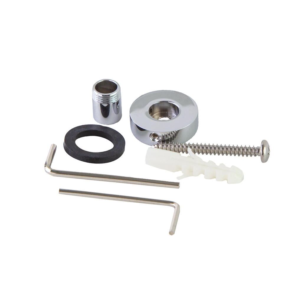 SFDC CROMO SOPORTE FIJACION COLUMNA BASE CORTA TUBO 15