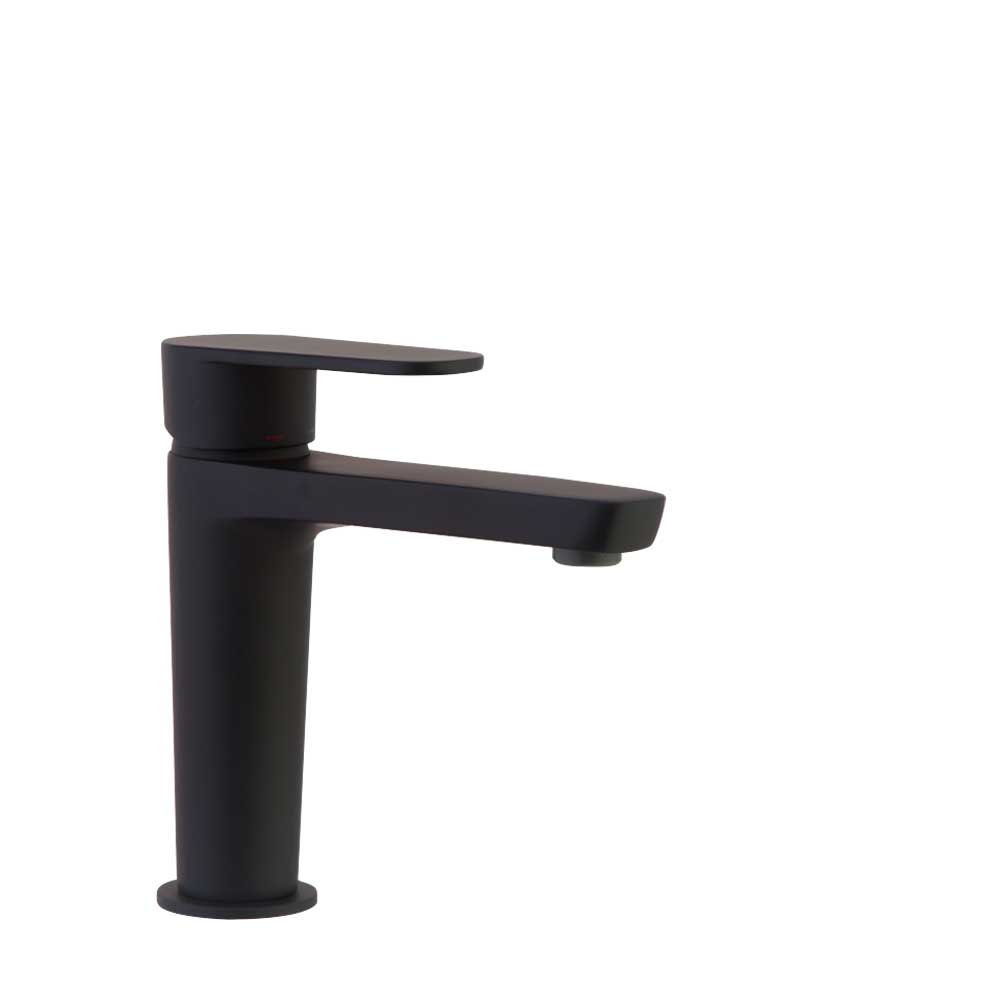 Alexia, Breeam, mitigeur de lavabo avec ouverture à froid, noir mat