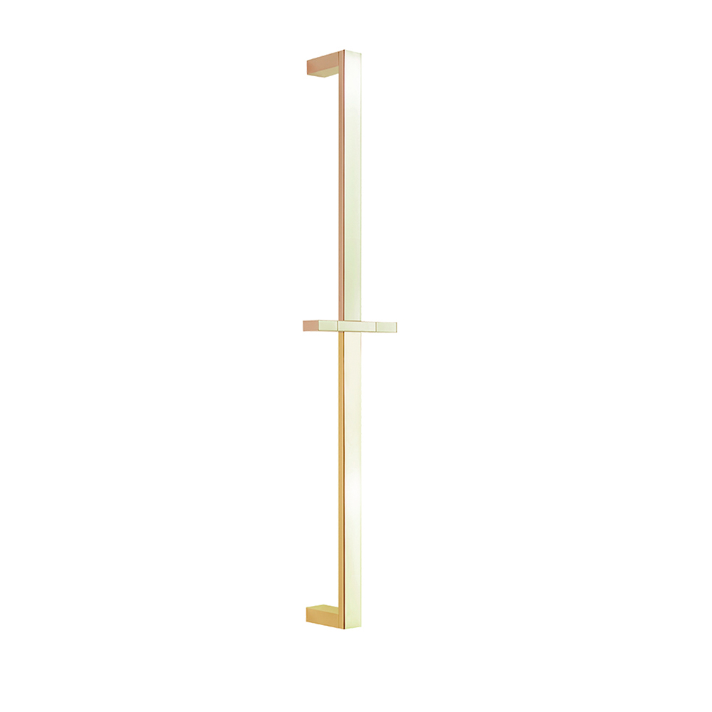 Barra de ducha cuadrada de 70cm, oro cepillado