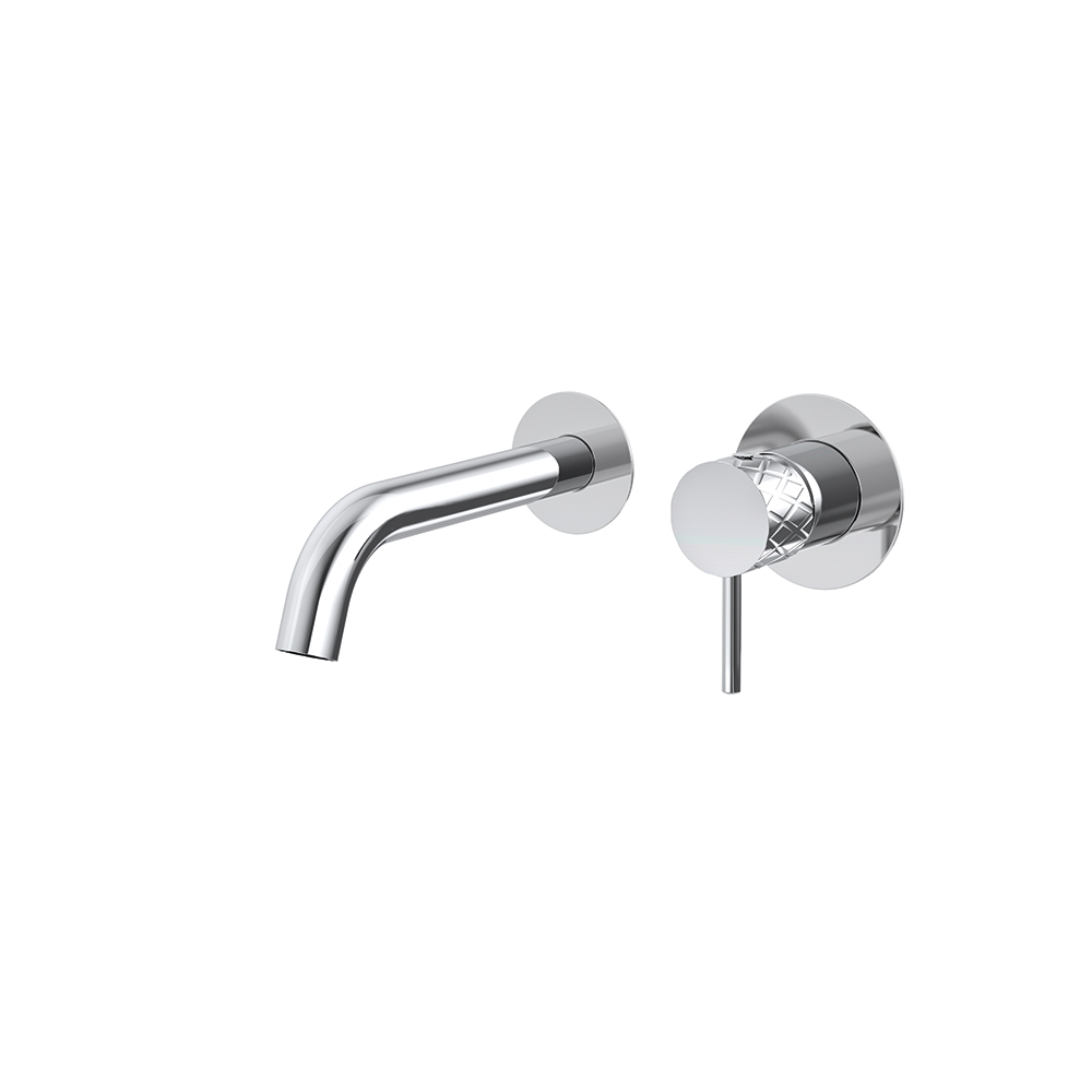 Odisea Joya,monocommande de lavabo encastré mural avec bec de 19cm,chromé