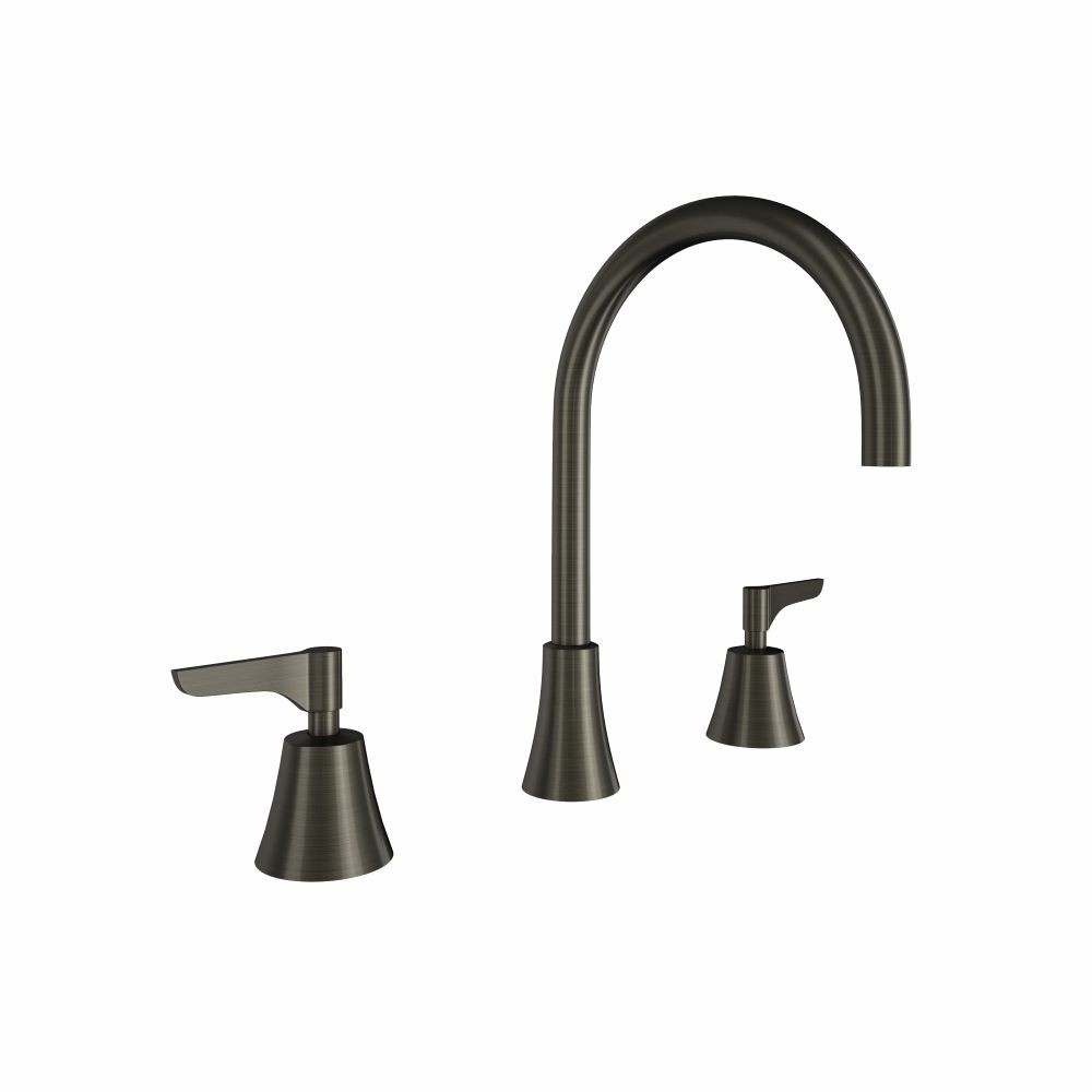 Adagio, bimando de lavabo para repisa con caño giratorio de 170 mm, grafito