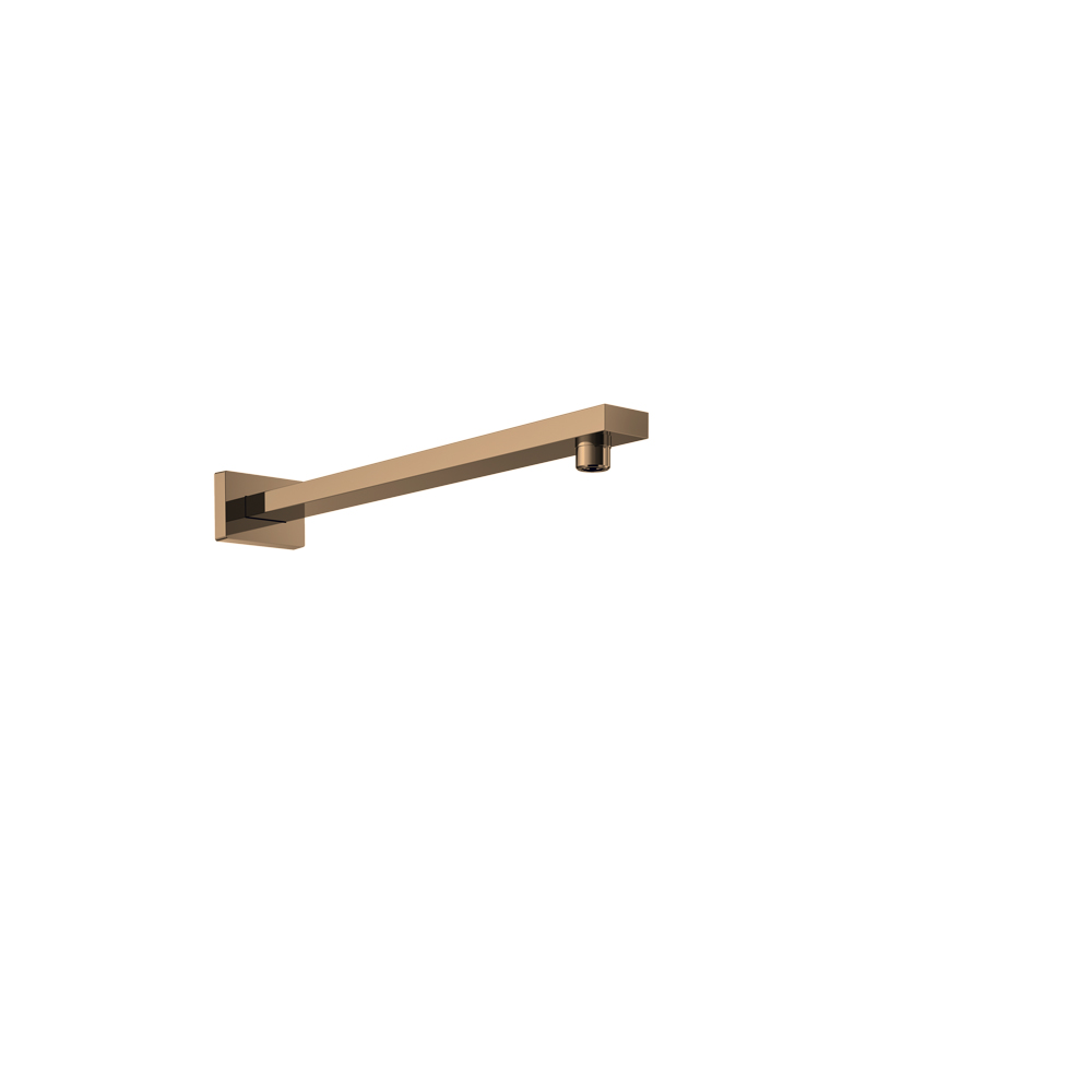 Square Shower Arm for Wall 400 mm, Brushed Copper