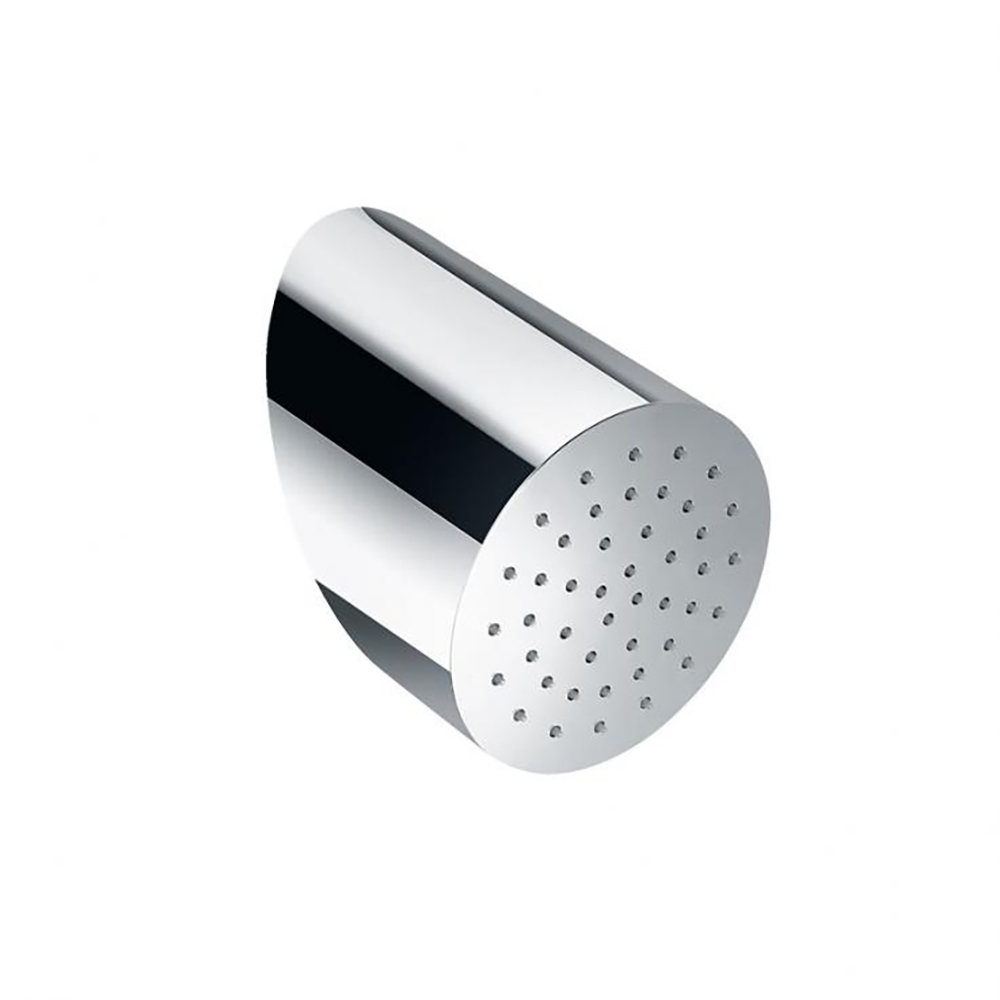 Rociador de pared de metal redondo, de acero inoxidable pulido