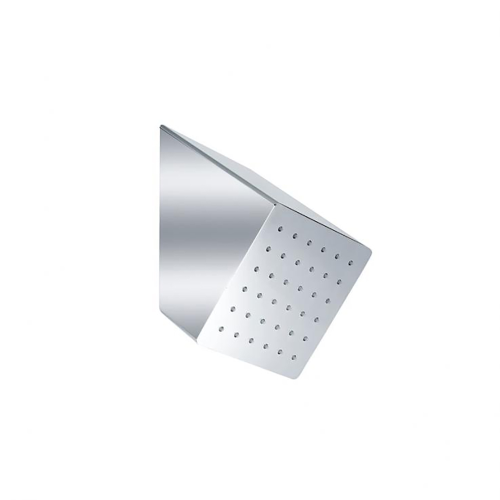 Rociador de pared de metal, cuadrado, de acero inoxidable pulido
