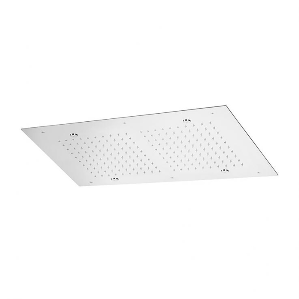 Rociador empotrado rectangular con efecto lluvia y nebulizador, cromo