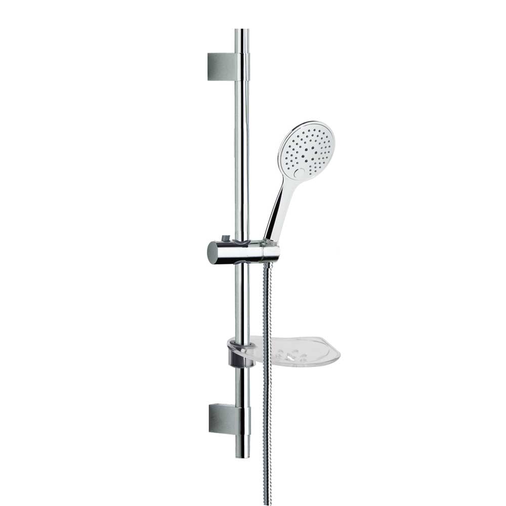 Slide bar set, with handshower  Ø113mm and flexible hose, chromed