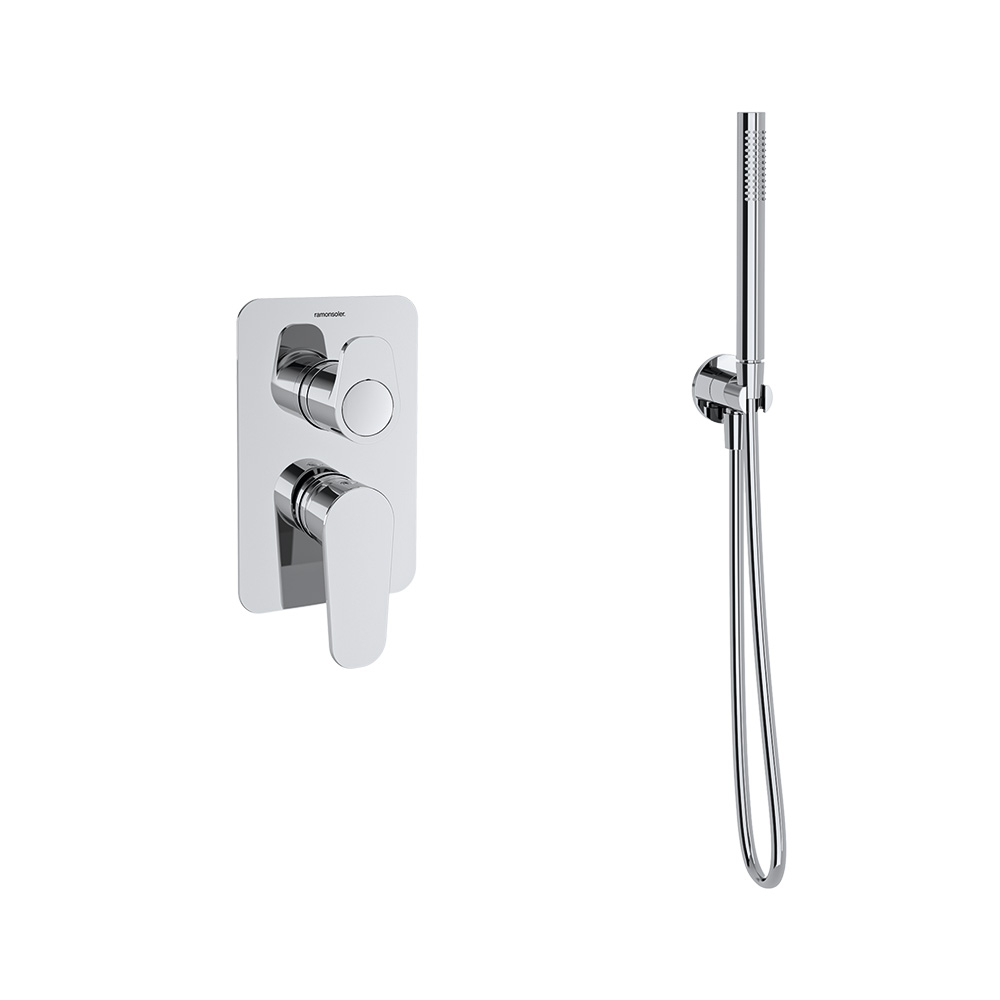 Alexia, conjunto monomando empotrado para baño, cromo