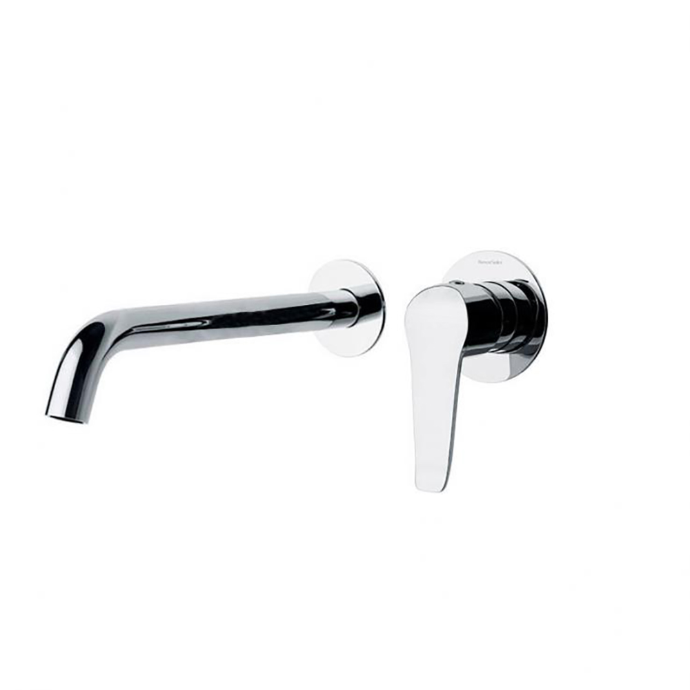 Monomando de lavabo empotrado, cromo