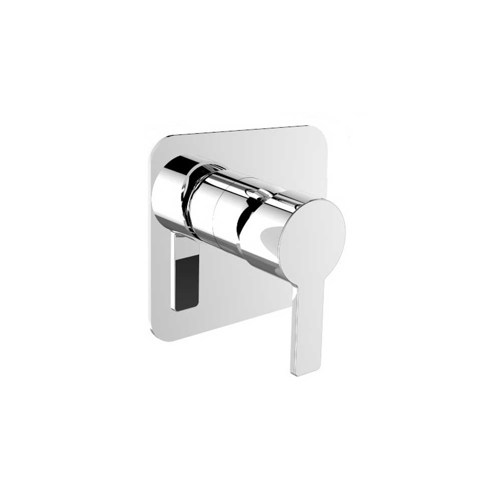 Blautherm,monomando de ducha empotrado metálico 1 vía con placa ulstraslim,cromo