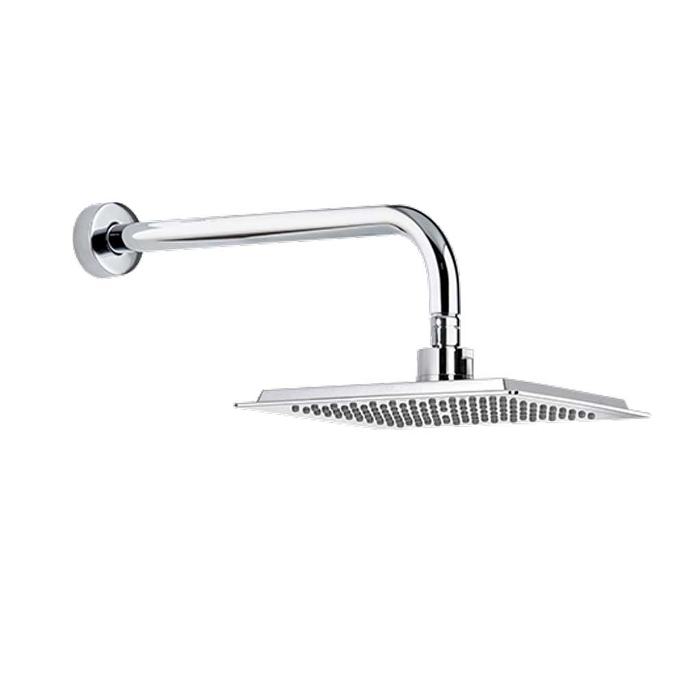 Rociador de ducha extraplano, cuadrado de 225mm a pared, cromado