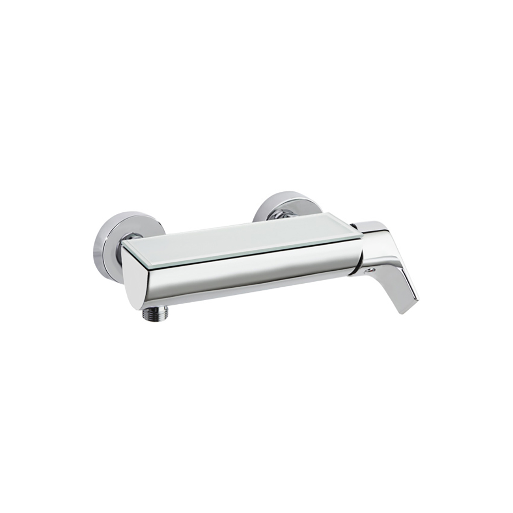 Urban Chic,monomando de ducha con repisa con vidrio de seguridad,cromo