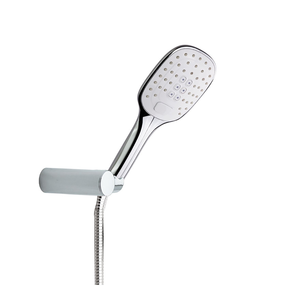Conjunto de ducha con ducha de mano y soporte de pared,cromo