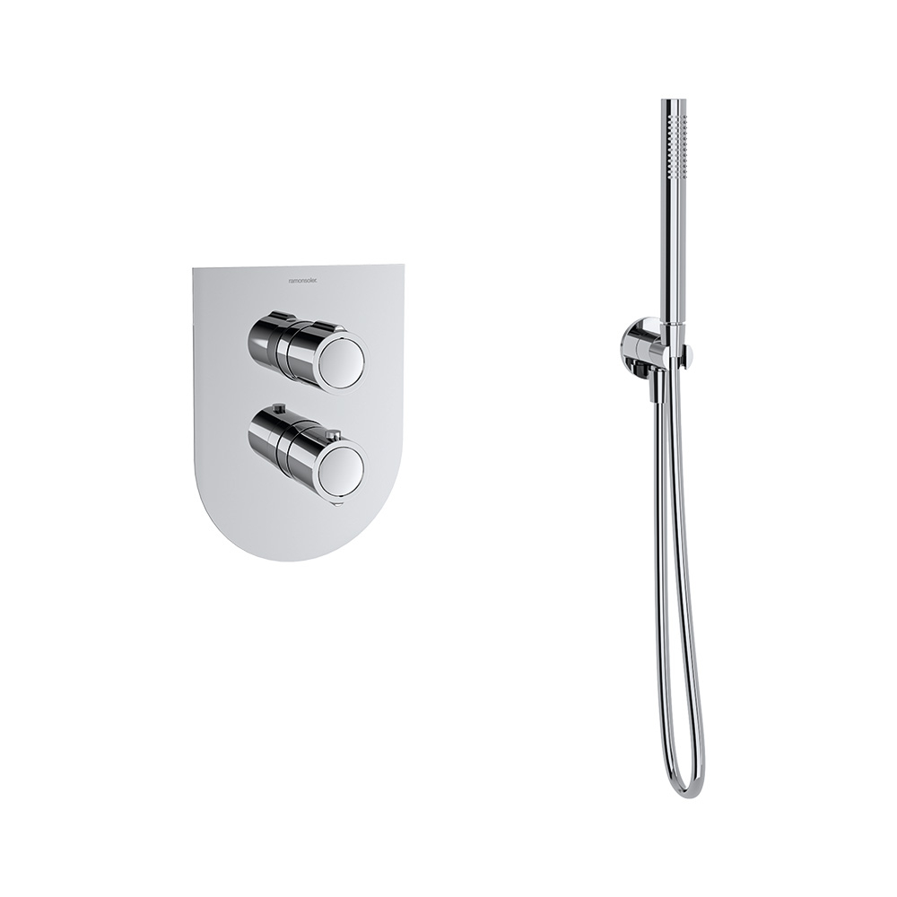Urban Chic, ensemble de douche thermostatique encastré, chrome.