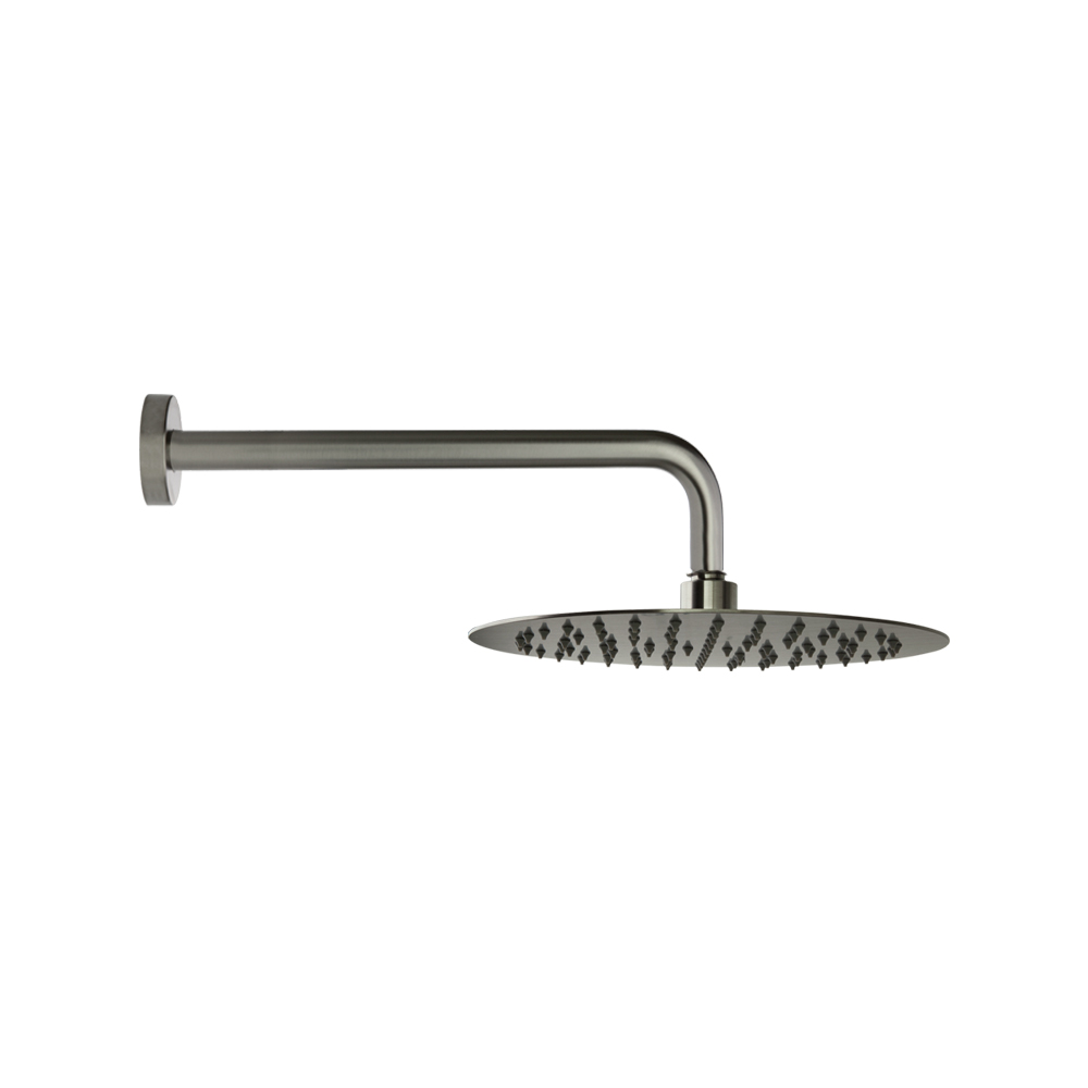 Rociadorníquel cepillado, de ducha de metal extraplano Ø250mm a pared