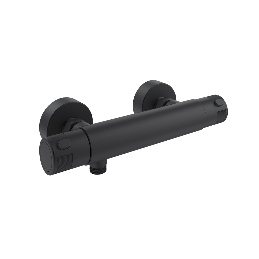 Termotech, termostático de ducha 6 unidades, negro mate