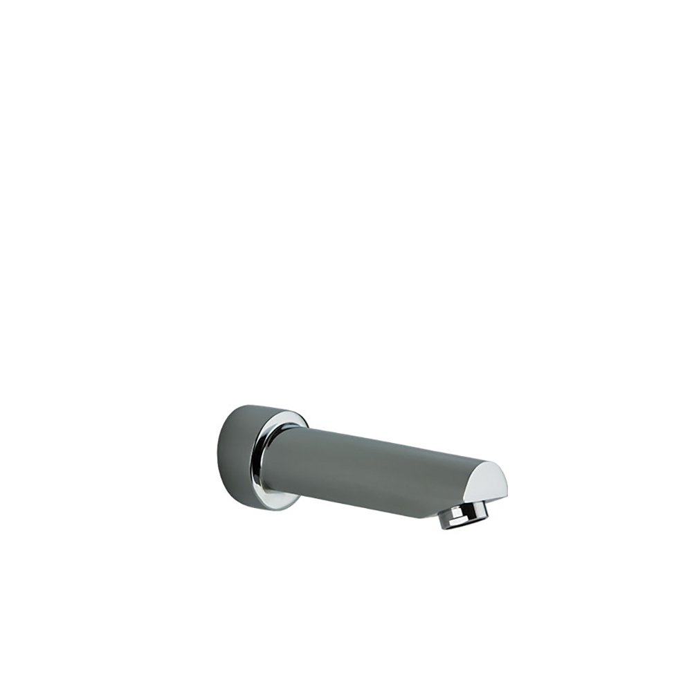 Caño de pared para bañera de 130mm tubular, cromo