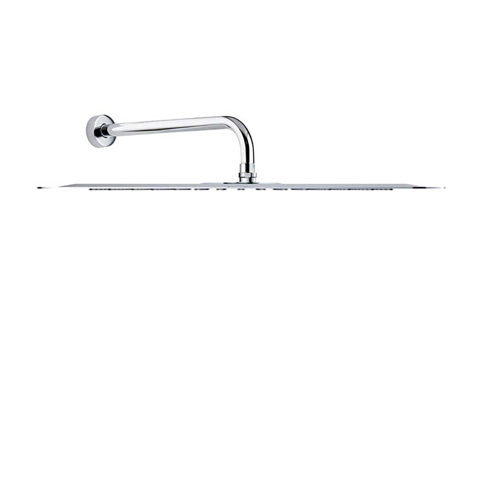 Rociador de ducha de metal XXL extraplano Ø400mm a pared, cromado
