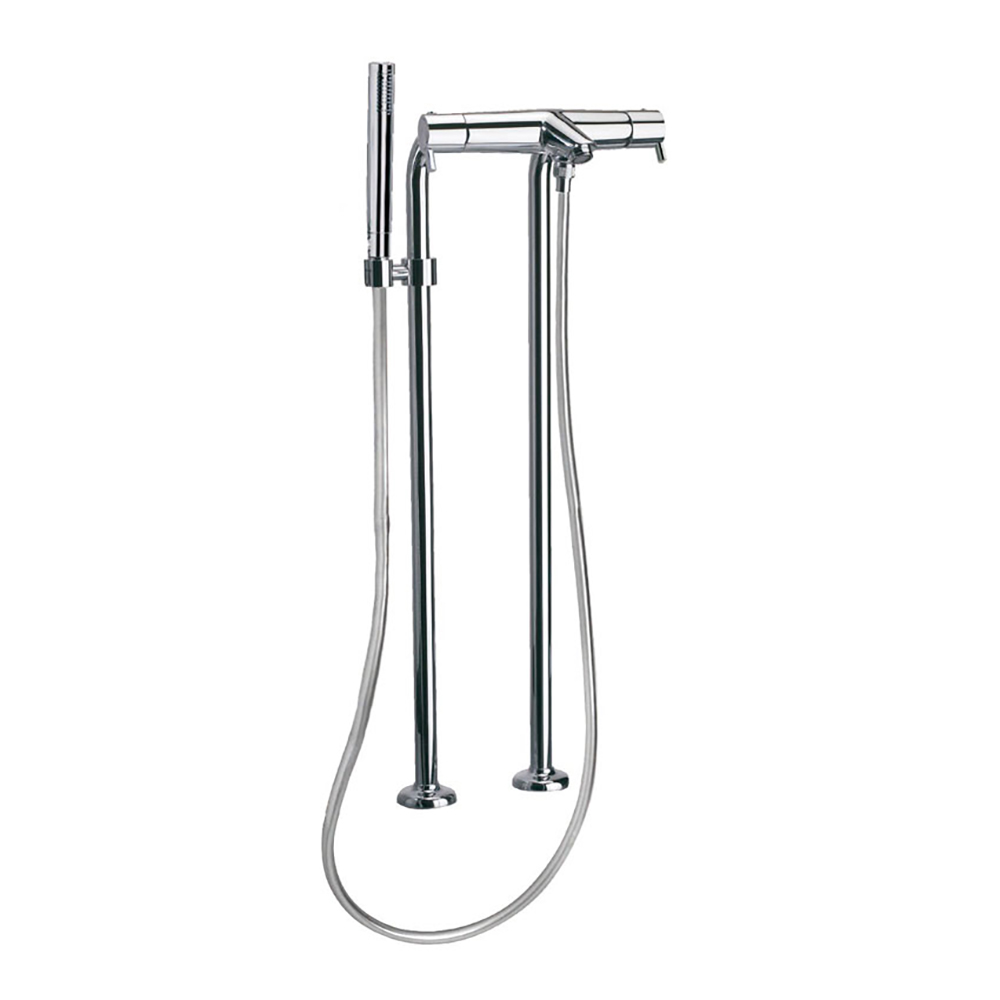 Drako,columna de pie termostático de baño-ducha con equipo de ducha metálico,cromo