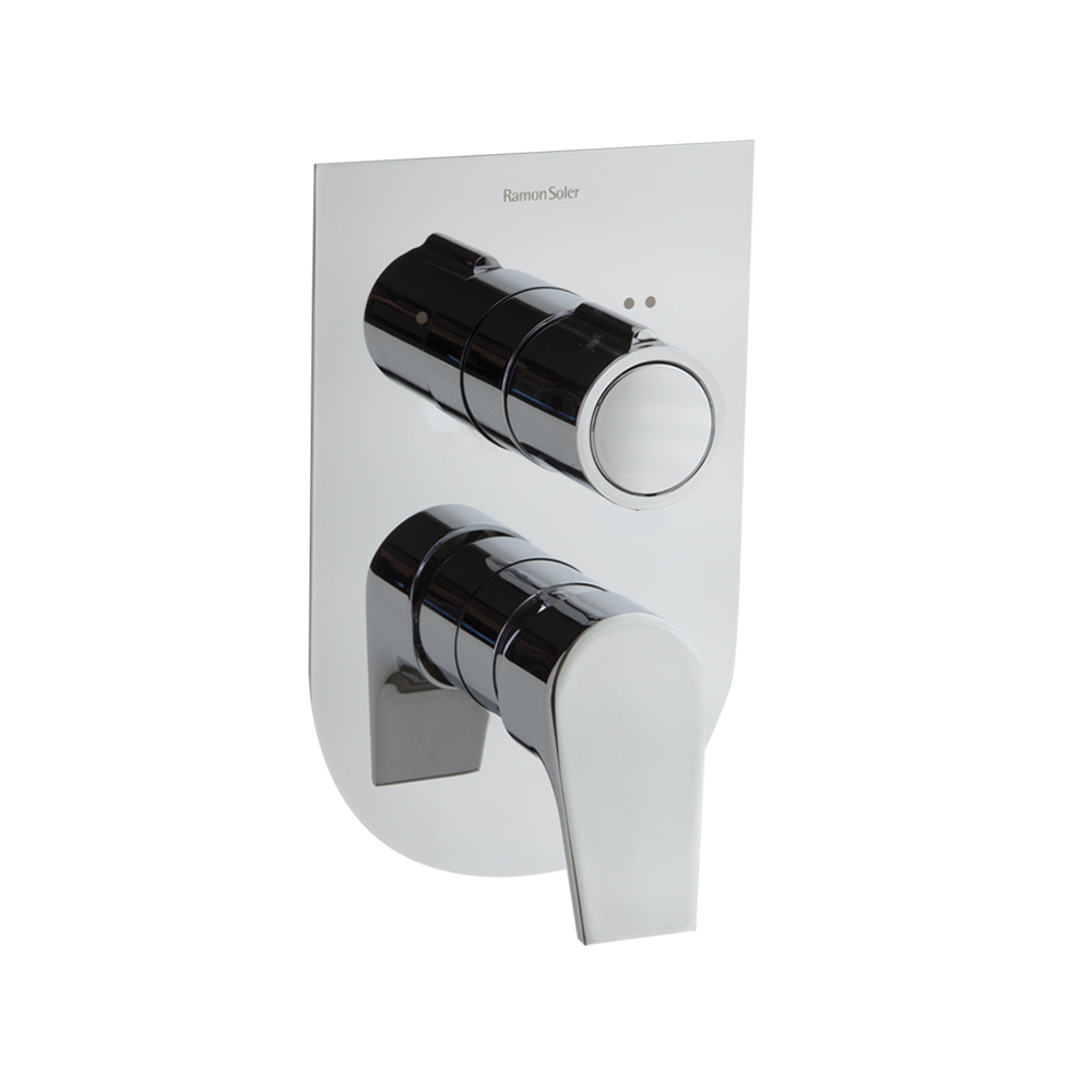Single lever 2 way concealed shower valve with metalic plate without shower kit