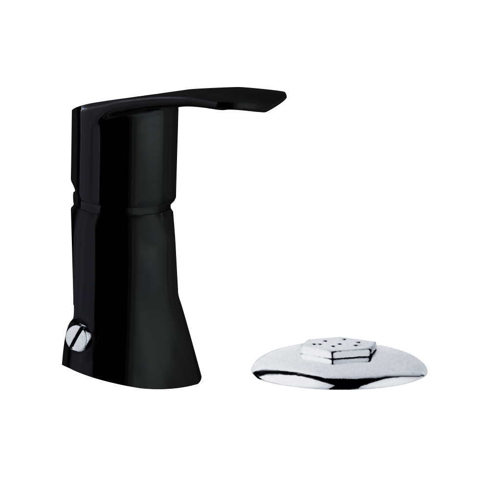 New Fly, monomandament per a bidet de prestatgeria amb dutxa, negre mat.