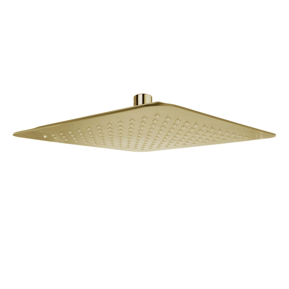 Quadrat Duschkopf Ø300mm, Gebürstetes Gold